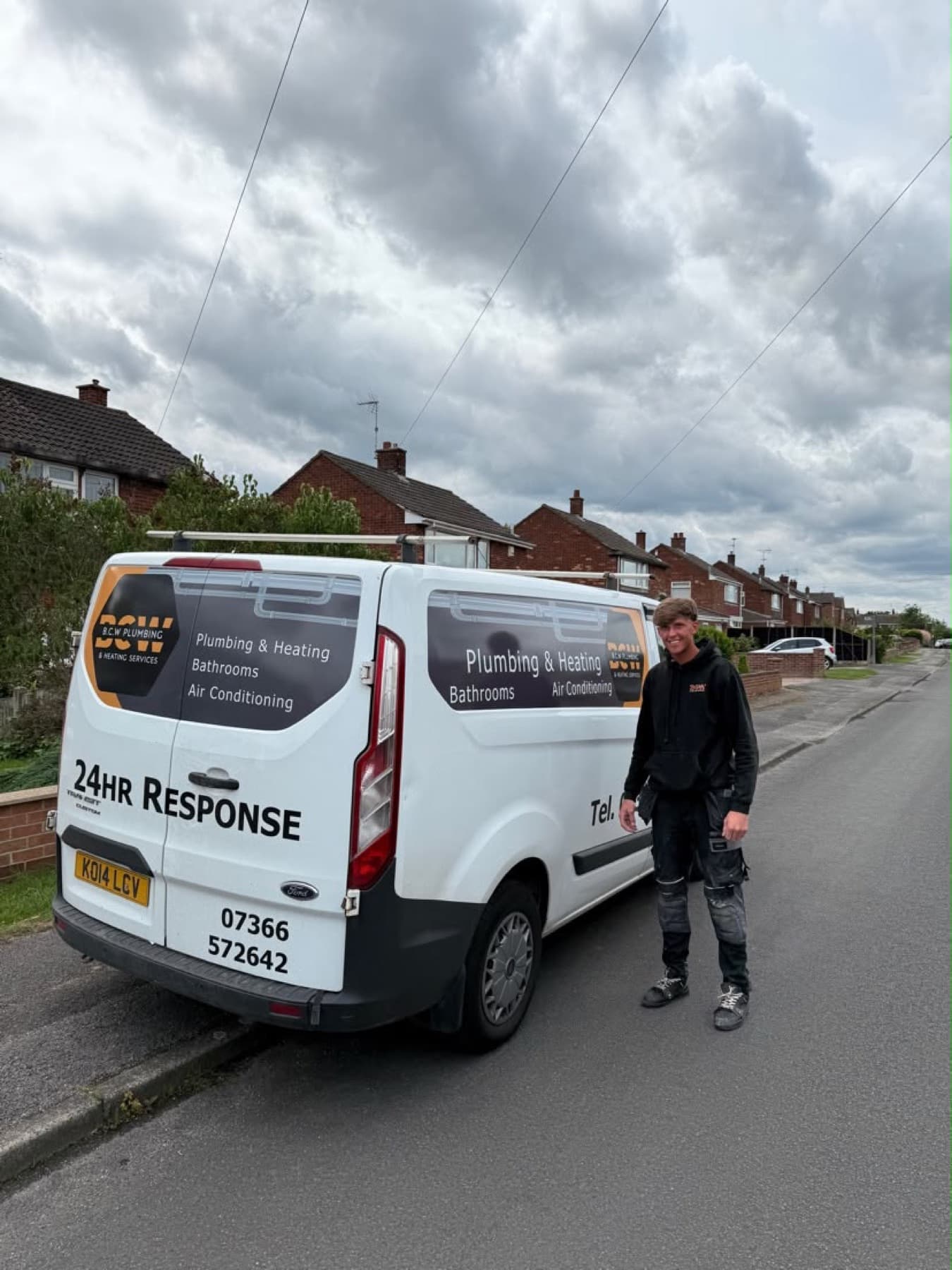 Brad with the BCW Plumbing and Heating van